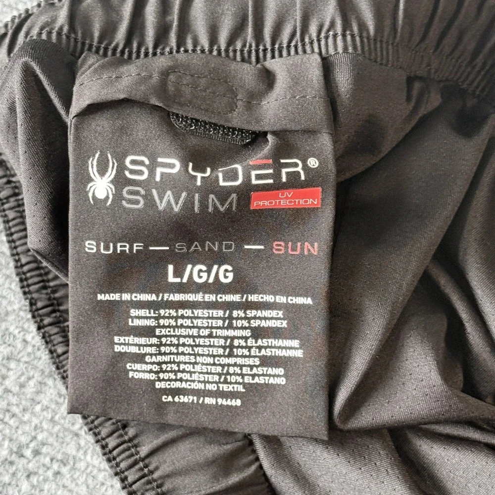 Spyder Swim‎ Mens Gray Dot Camo Board Shorts UV Protection Size Large